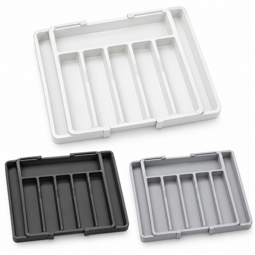 Extendable cutlery tray - extendable,