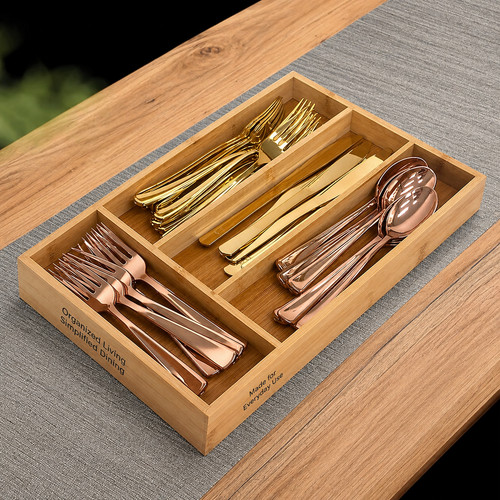 Bamboo cutlery tray drawer - cutlery,
