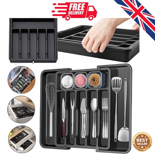 Extendable cutlery tray - extendable,
