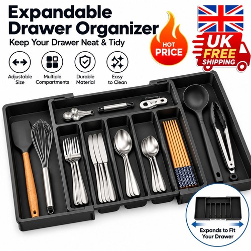 Extendable cutlery tray - extendable,