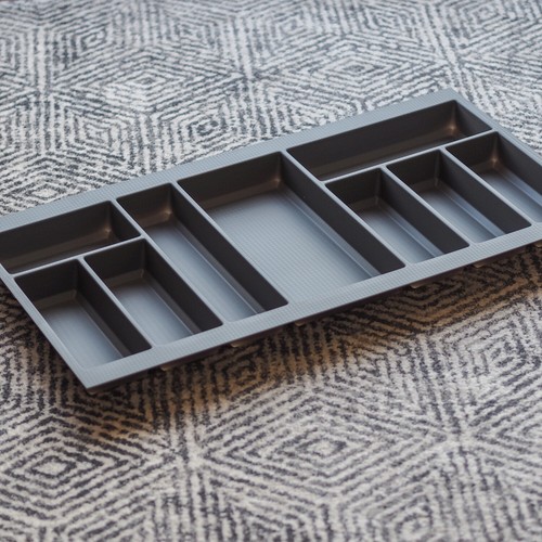 Grey cutlery tray 900mm - tray, grass