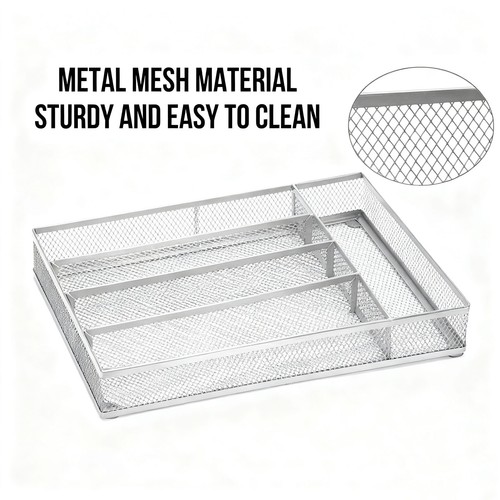 Metal kitchen cutlery tray - metal,