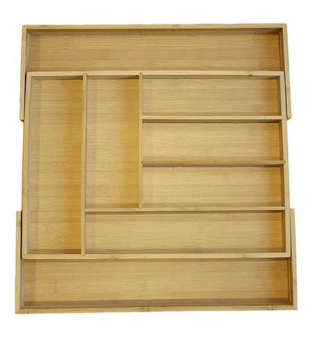 Cutlery tray extendable - extendable, bamboo
