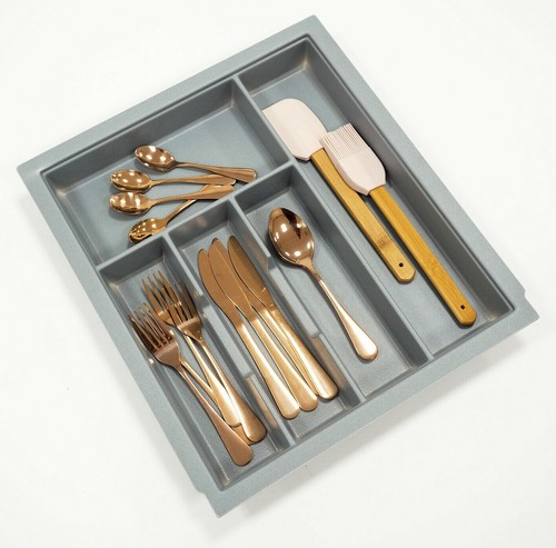 Grey metabox cutlery tray - cutlery,