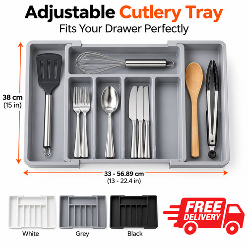 Extendable cutlery tray - cutlery,