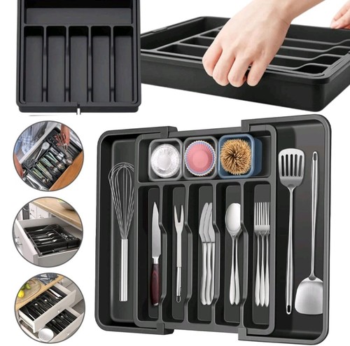Extendable cutlery tray - extendable,