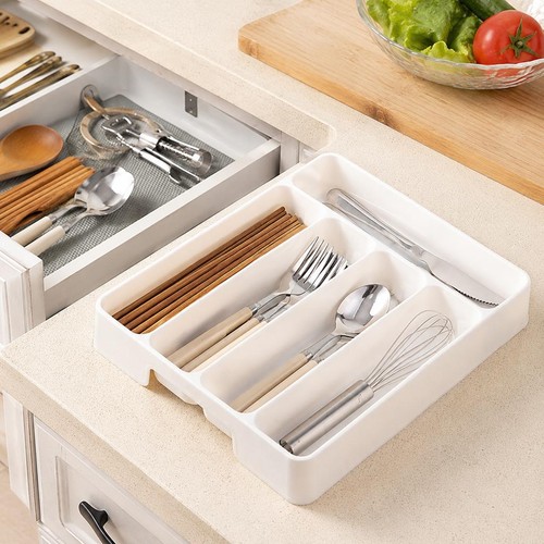 Extendable cutlery tray - extendable,