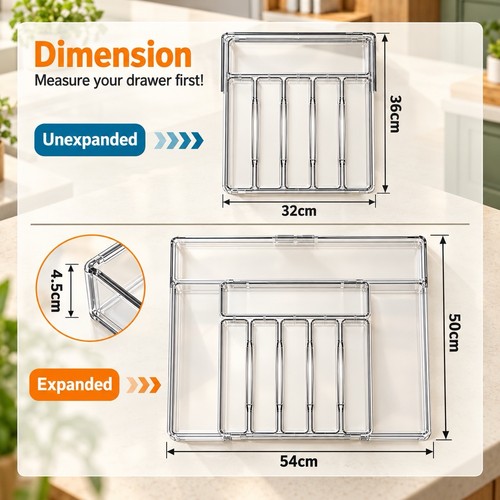 Extendable cutlery drawer - extendable,