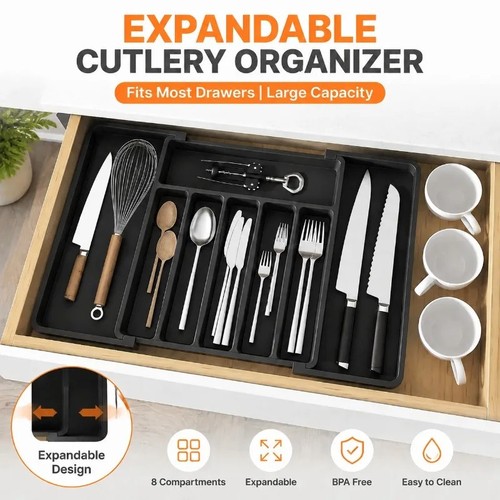 Extendable kitchen drawer - extendable,