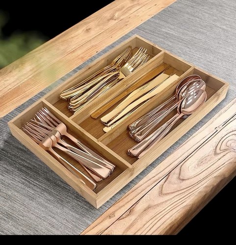 Wooden bamboo cutlery - wooden,